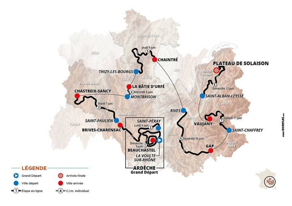 Phase initiale du Critérium du Dauphiné 2024 : Pedersen s'impose à Saint-Pourçain-sur-Sioule