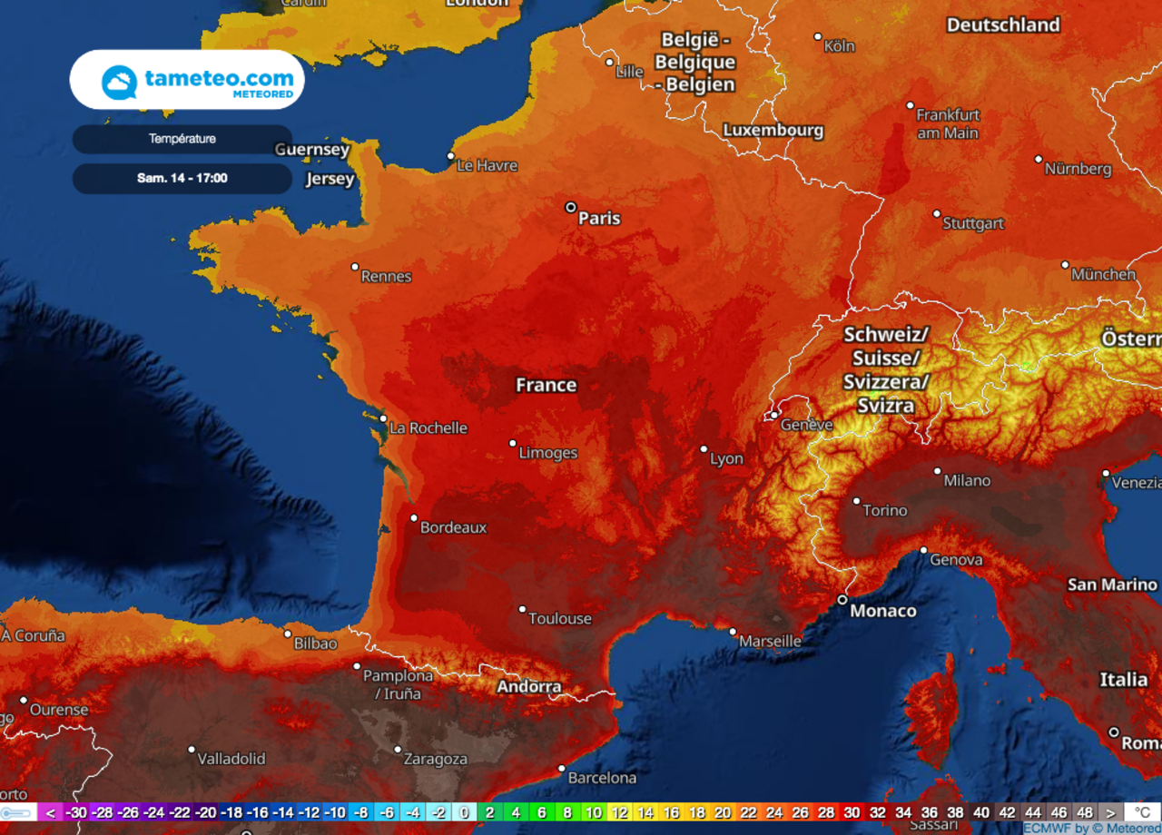 Un Pic de Chaleur Suivi d'Orages Intenses Attend le Sud-Ouest de la France